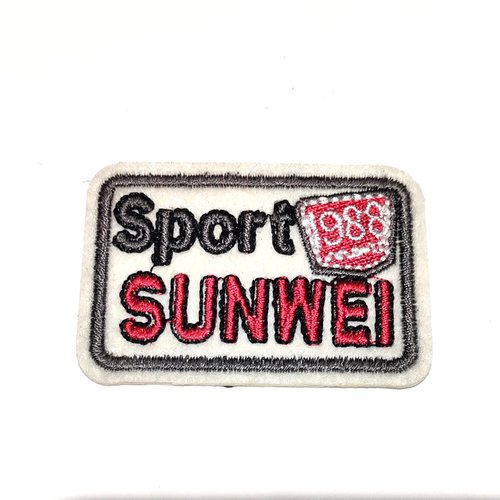 Thermocollant sport sunwei - 57x39mm - écusson à coudre - c26