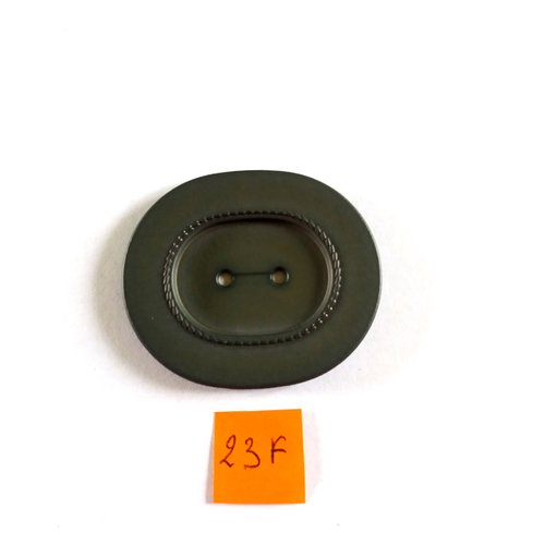 1 bouton en résine gris - 41x48mm - 23f