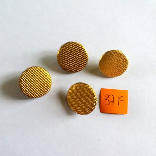 4 boutons en métal doré - taille diverse - 37f