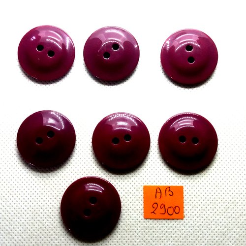 7 boutons en résine violet - 27mm - ab2900