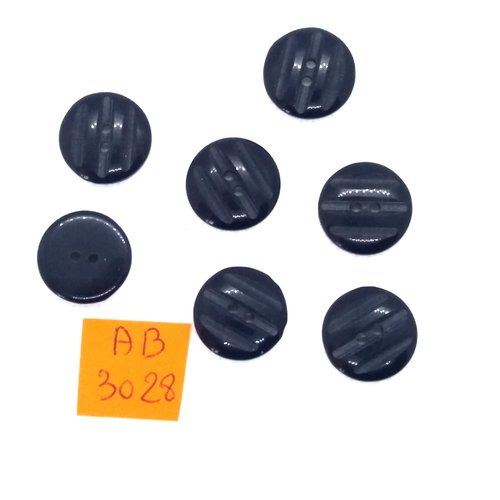 9 boutons en résine gris - 15mm - ab3028