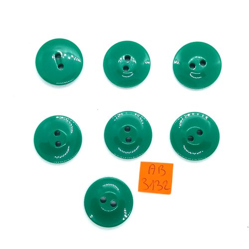 7 boutons en résine vert - 27mm - ab3132