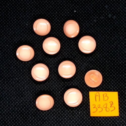 10 boutons en résine rose - 11mm - ab3383