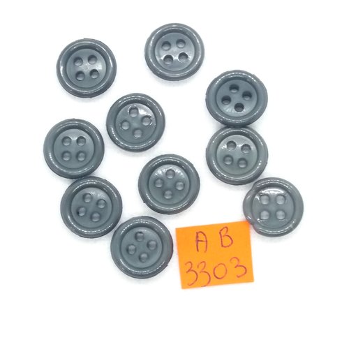 10 boutons en résine vert - 15mm - ab3303