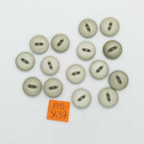 15 boutons en résine vert - 15mm - ab3437
