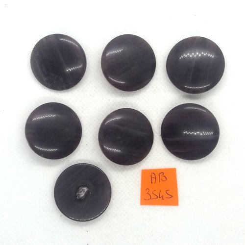 7 boutons en résine violet pale - 28mm - ab3545