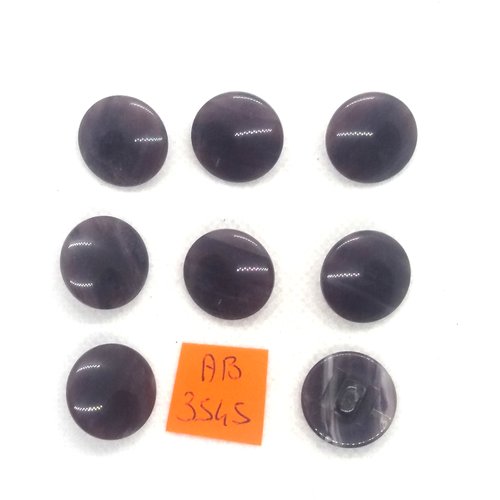8 boutons en résine violet pale - 18mm - ab3545