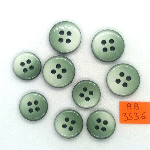 9 boutons en résine vert clair - 20mm et 18mm - ab3536
