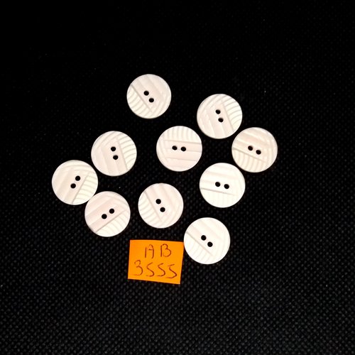 10 boutons en résine rose clair - 15mm - ab3555