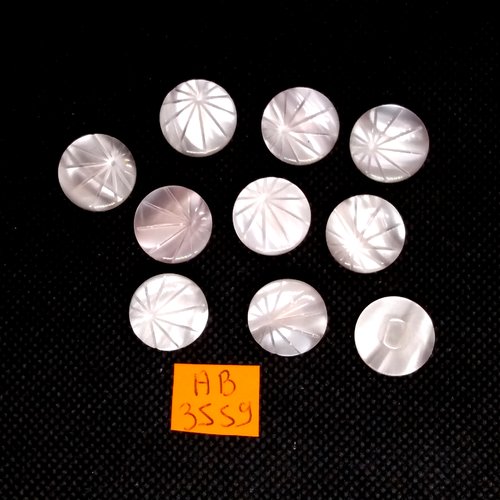 10 boutons en résine rose pale - 15mm - ab3559