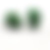 1 perle tête de mort howlite teintée vert 18mm - b166
