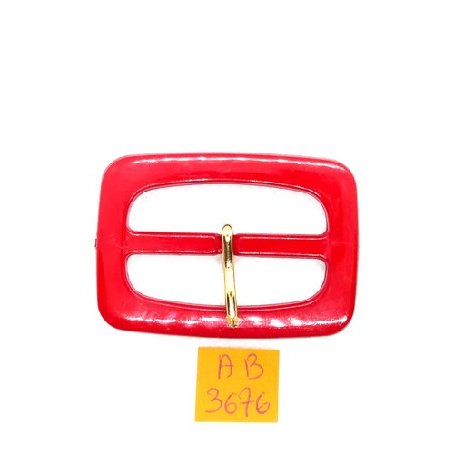 Boucle de ceinture en résine rouge - 53x37mm - ab3676