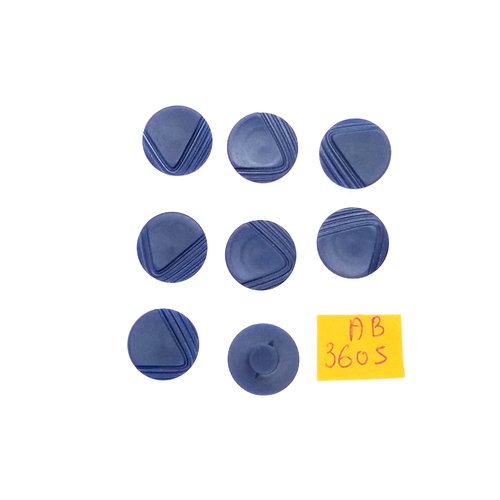 8 boutons en résine bleu nuit - 15mm - ab3605
