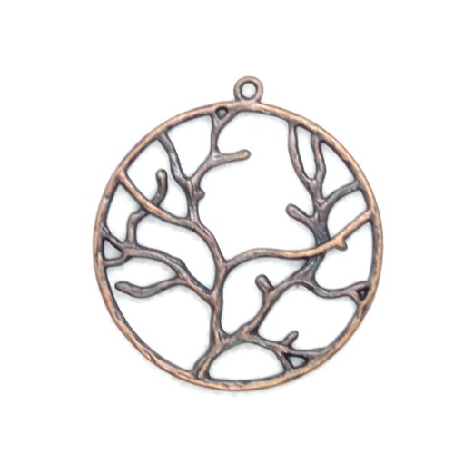Pendentif en métal bronze - 43mm - 42