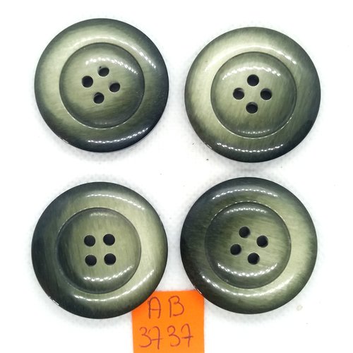 4 boutons en résine vert - 34mm - ab3737