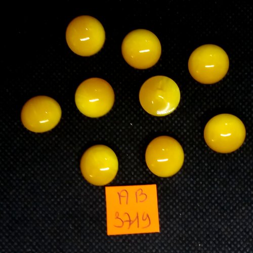 9 boutons en résine orange - 14mm - ab3719