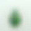 Pendentif " langue " en verre , vert , 67x36mm - s