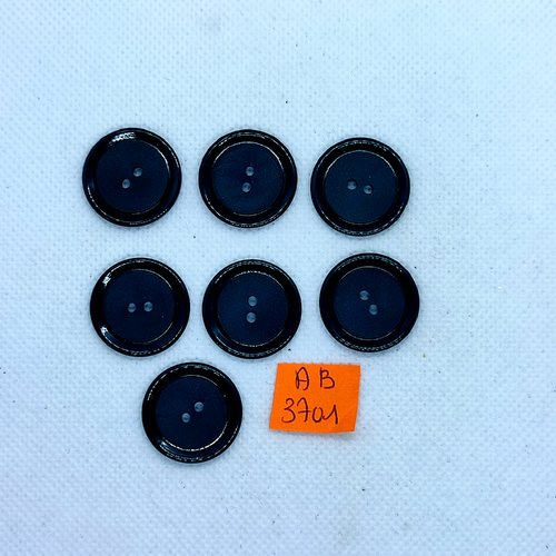 7 boutons en résine vert - 21mm - ab3701