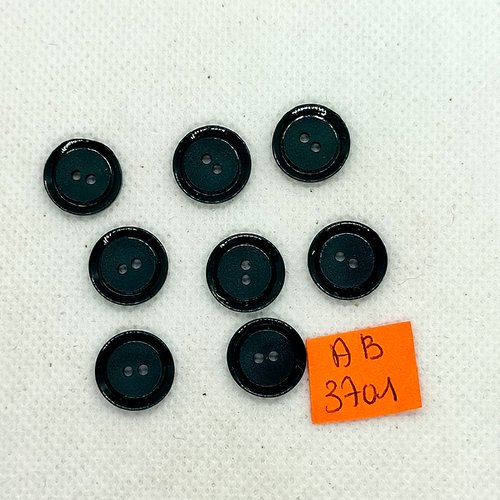 8 boutons en résine vert - 13mm - ab3701