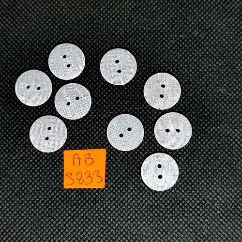 9 boutons en résine mauve très clair - 15mm - ab3833