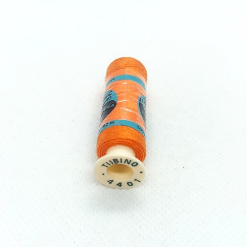 Fil en fibre polyester pour tissu en synthétique - orange 4401 - dmc - tubino 92m - sachet 18