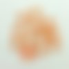 11 boutons en résine orange et transparent - 12mm - ab3621
