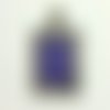 Pendentif en métal argenté et résine violet - 64x47mm - 43