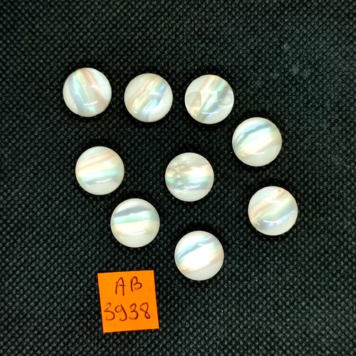 9 boutons en résine saumon pale - 13mm - ab3938