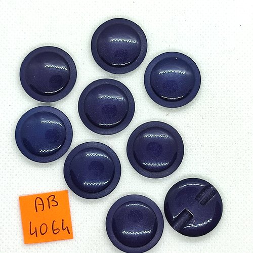 9 boutons en résine violet - 22mm - ab4064