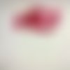 Coupon tissu - fleur rouge/bordeaux - coton épais - 15x20cm