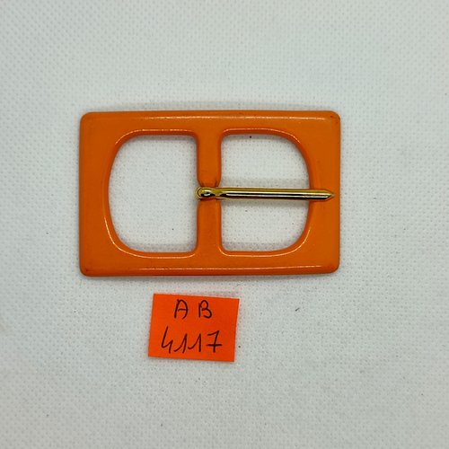 Boucle de ceinture en résine orange - 66x30mm - ab4117