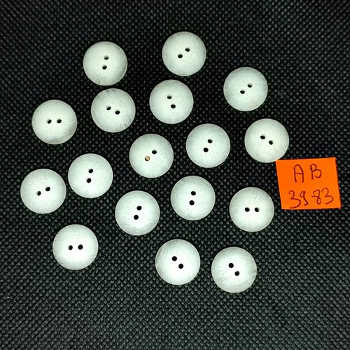 17 boutons en résine ivoire - 14mm - ab3983
