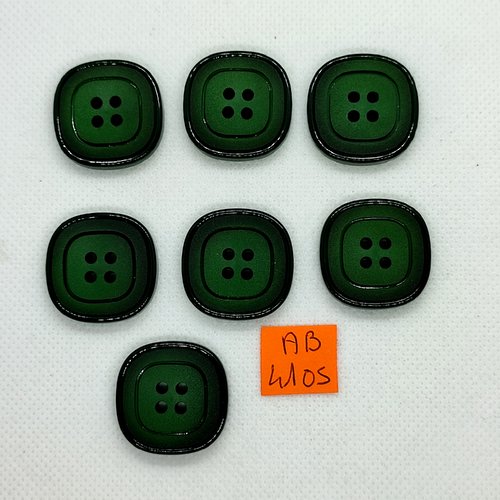 7 boutons en résine vert - 25x25mm - ab4105