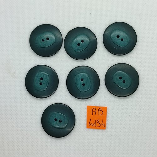7 boutons en résine vert - 27mm - ab4134