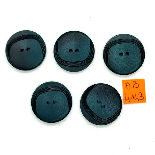 5 boutons en résine vert - 28mm - ab4143