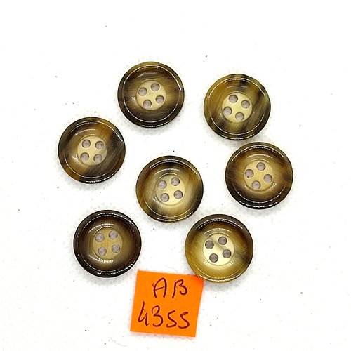 8 boutons en résine vert - 14mm - ab4355