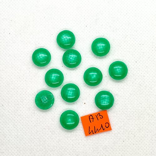 10 boutons en résine vert - 12mm - ab4410
