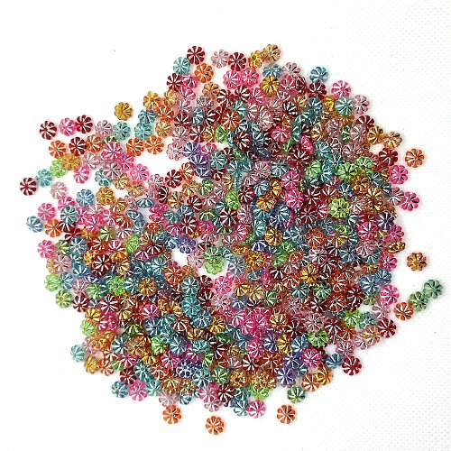 Lot de 550 perles en résine couleur multicolore - 6mm
