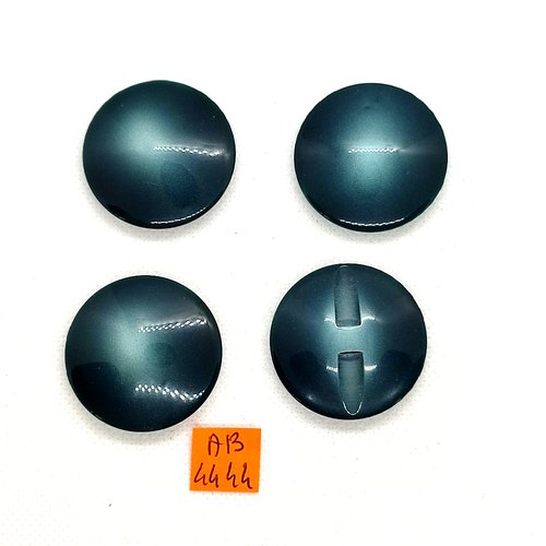 4 boutons en résine bleu - 34mm - ab4444