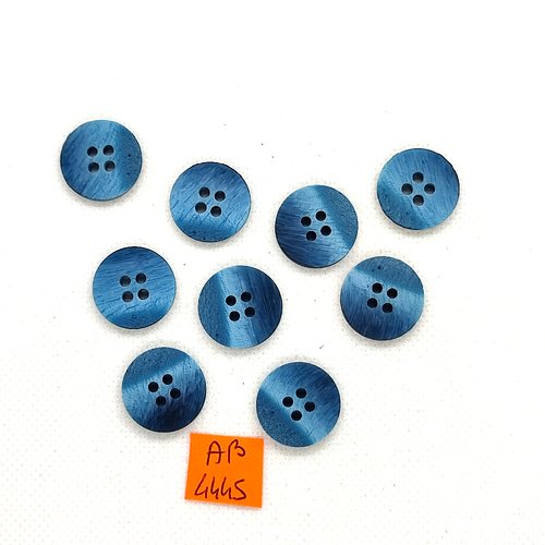 9 boutons en résine bleu dégradé - 17mm - ab4445