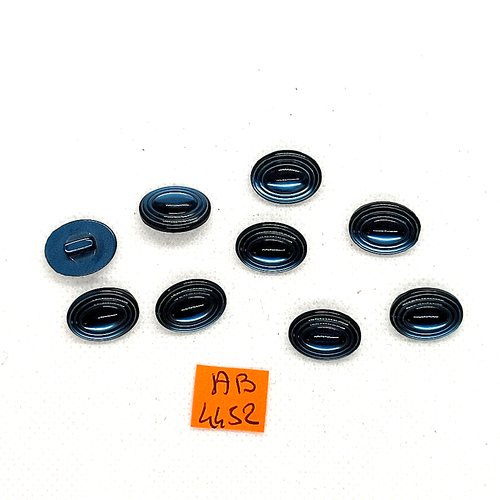 9 boutons en résine vert/bleu - 12x15mm - ab4452