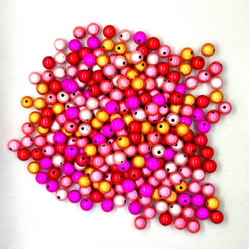 Lot de 263 perles magique en résine multicolore - 10mm