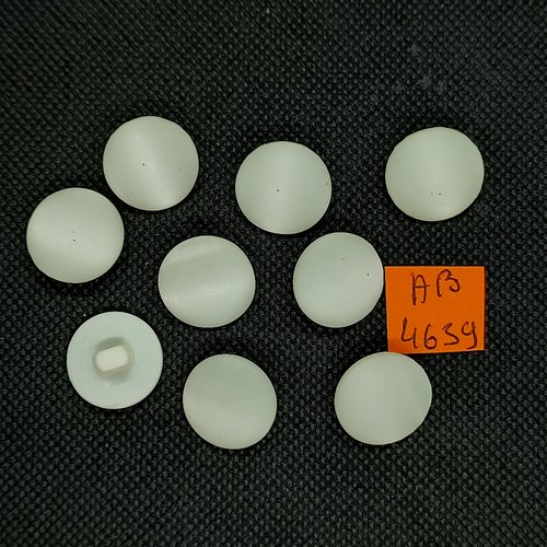 9 boutons en résine ivoire - 17mm - ab4659