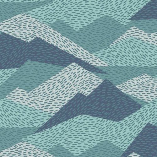 Tissu quilting dashwood studio - elements - montagne - coton - 10cm/laize