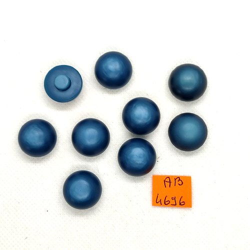 9 boutons en résine bleu - 18mm - ab4696
