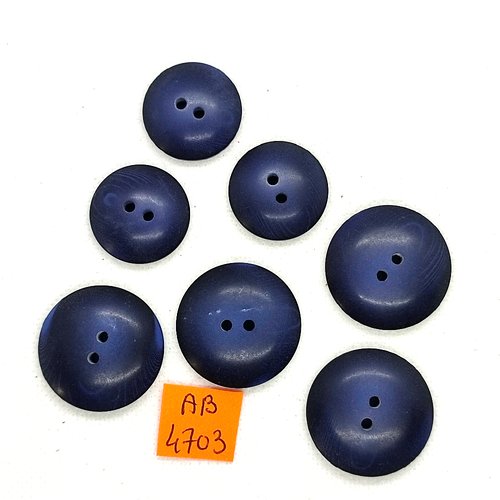 7 boutons en résine bleu - 28mm et 22mm - ab4703