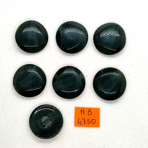 7 boutons en résine vert- 27mm - ab4750