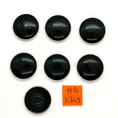 7 boutons en résine vert - 23mm - ab4749