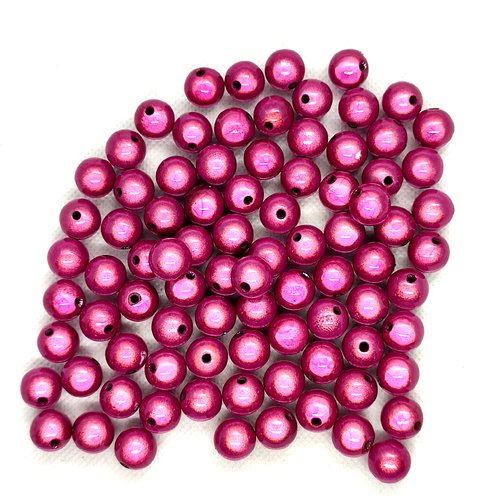 Lot de 84 perles magique en résine vieux rose/violet - 12mm