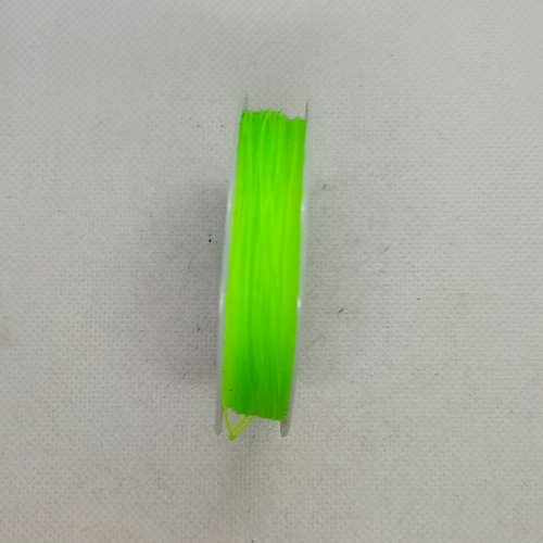 Bobine fil nylon élastique vert fluo - 10m - 0.5mm